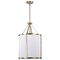 Nuvo Easton 3-Light Pendant - Burnished Brass Finish - White Linen Shade 60/7962 - alternate 2